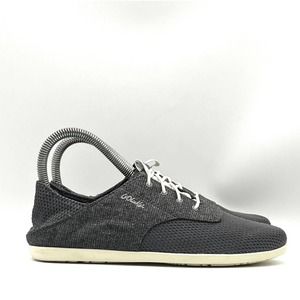 Olukai Shoes Women Size 7 Waialua Lace Pavement Grey Slip On Comfort Boat Casual